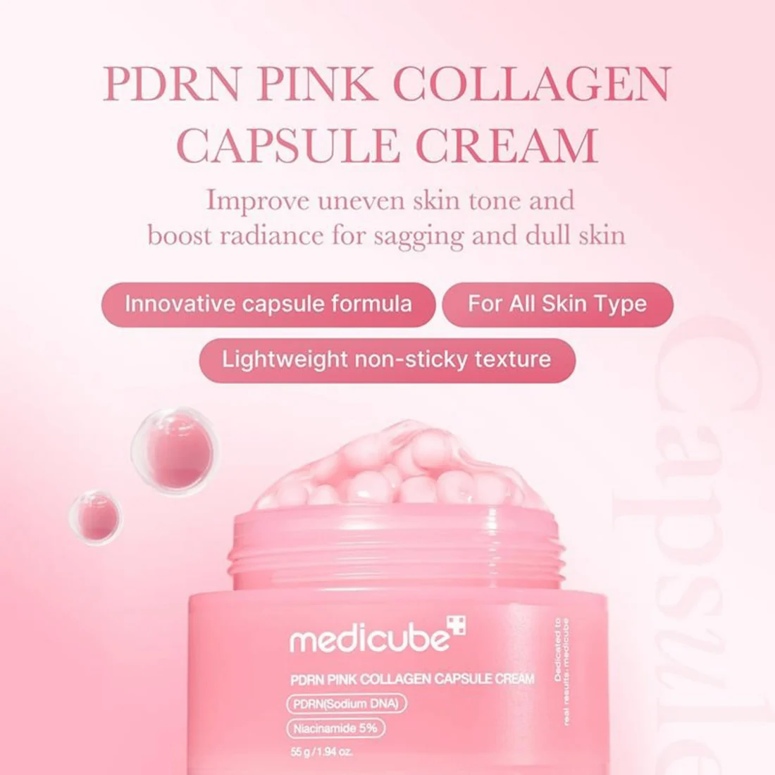MEDICUBE PDRN PINK CAPSULE CREAM 55G - Image 3